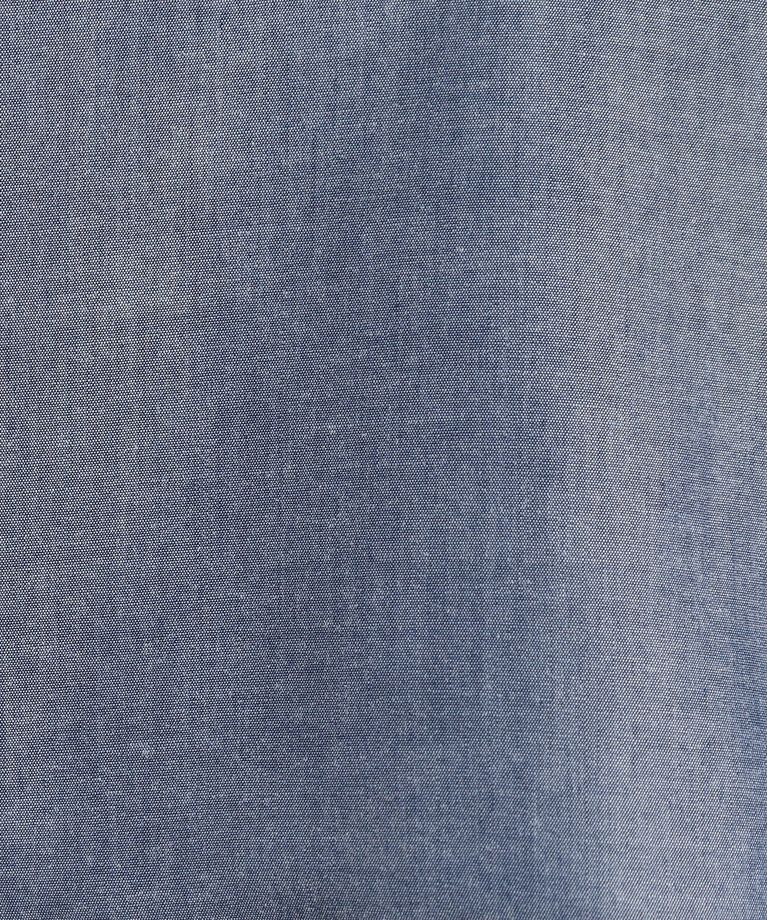 Reflect「【夏SALE／洗える】ふんわりスリーブデニム風ブラウス」|シャツ・ブラウス|