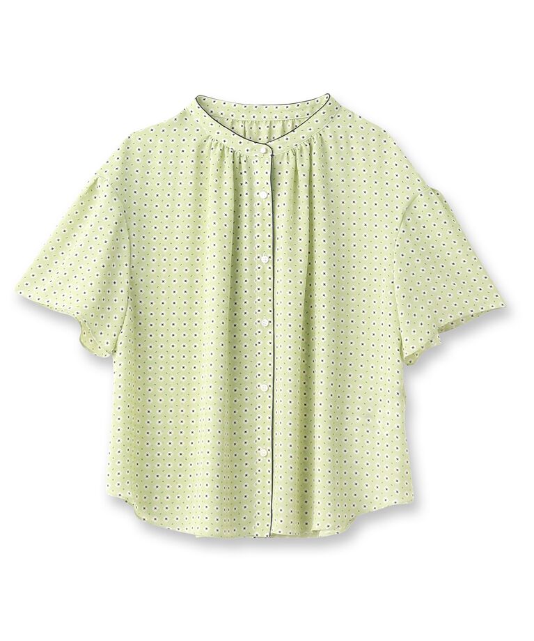 Reflect「【SALE／接触冷感／手洗い可】ウインドミルモチーフプリントブラウス」|シャツ・ブラウス|
