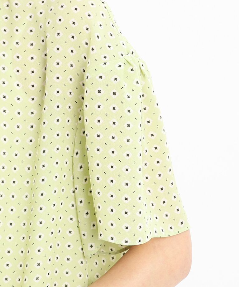 Reflect「【SALE／接触冷感／手洗い可】ウインドミルモチーフプリントブラウス」|シャツ・ブラウス|