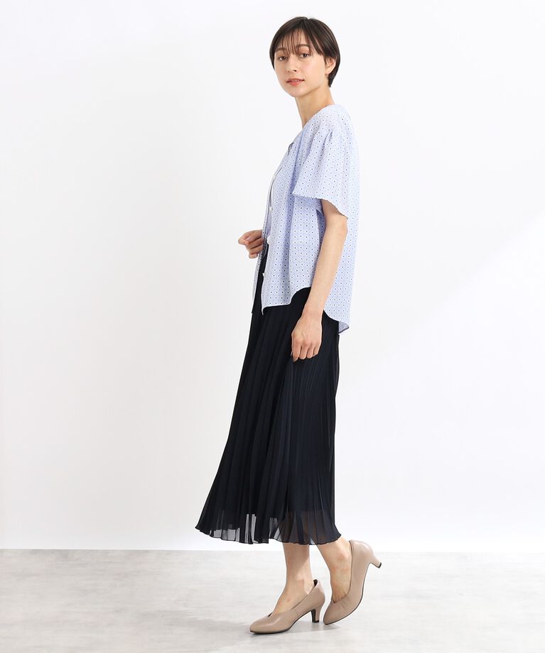 Reflect「【SALE／接触冷感／手洗い可】ウインドミルモチーフプリントブラウス」|シャツ・ブラウス|