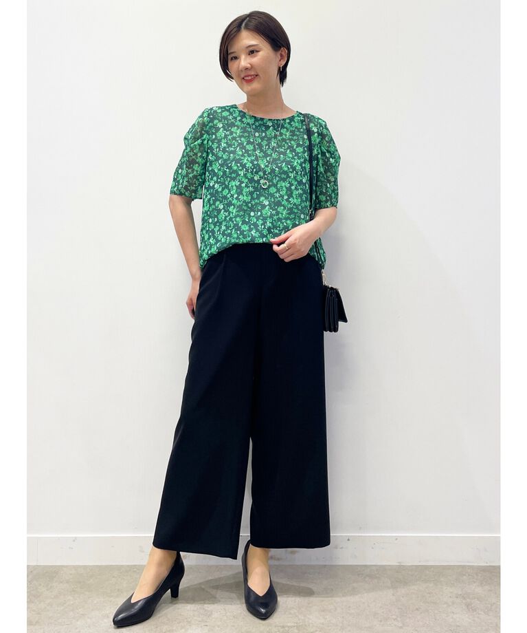 Reflect「【SALE／WEB限定カラーあり／マシンウォッシュ／セットアップ可能】フラワープリントブラウス」|シャツ・ブラウス|