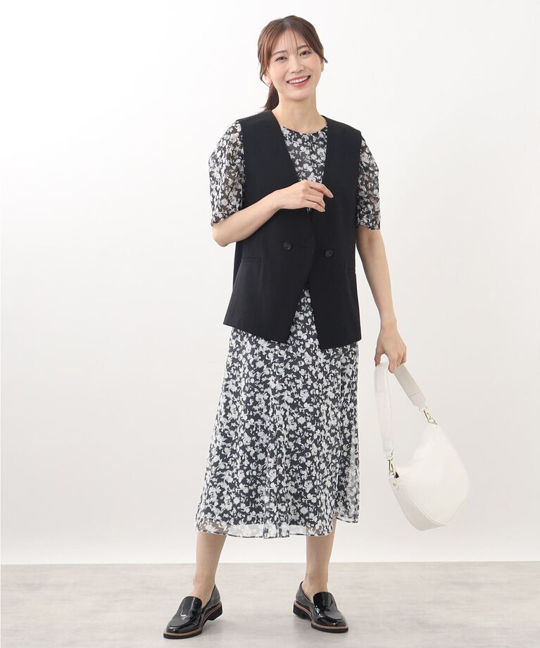 Reflect「【SALE／WEB限定カラーあり／マシンウォッシュ／セットアップ可能】フラワープリントブラウス」|シャツ・ブラウス|
