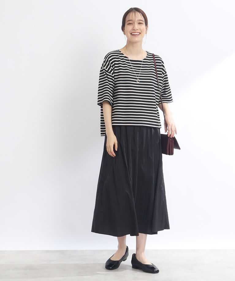 Reflect「【E‐QUALITY／手洗い可／セットアイテム】ボーダープルオーバー＋タンクトップワンピース」|ワンピース|
