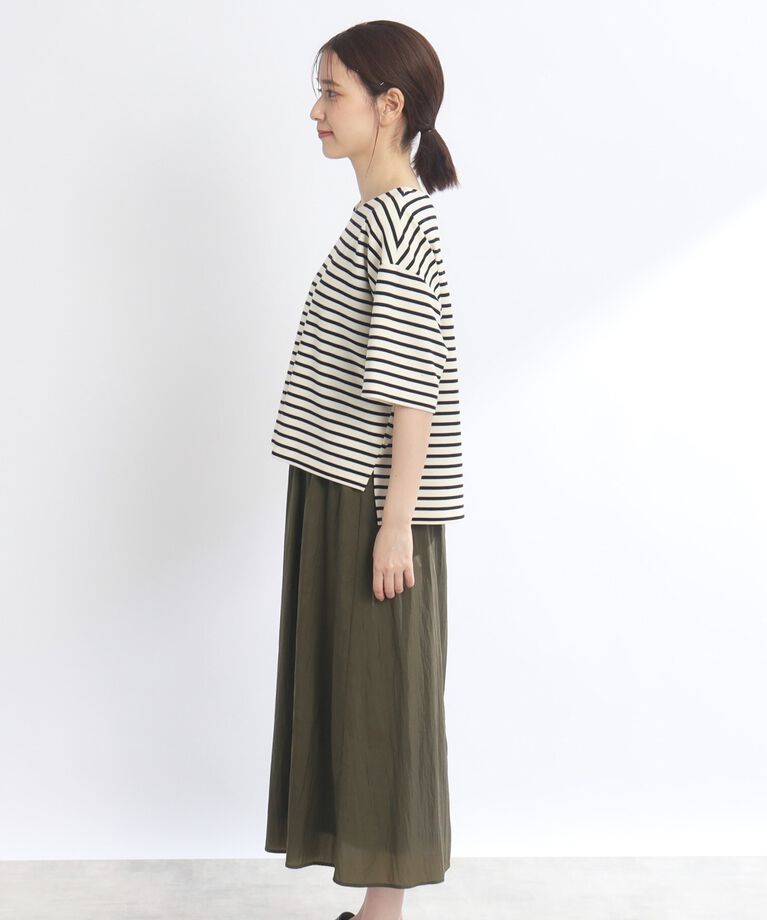 Reflect「【E‐QUALITY／手洗い可／セットアイテム】ボーダープルオーバー＋タンクトップワンピース」|ワンピース|
