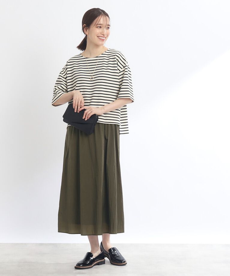 Reflect「【E‐QUALITY／手洗い可／セットアイテム】ボーダープルオーバー＋タンクトップワンピース」|ワンピース|