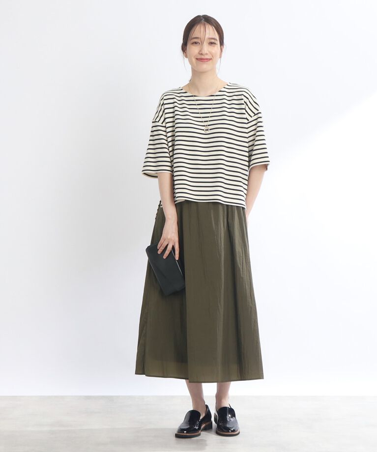 Reflect「【E‐QUALITY／手洗い可／セットアイテム】ボーダープルオーバー＋タンクトップワンピース」|ワンピース|