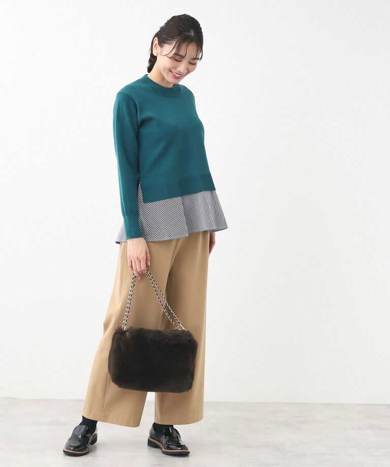 Reflect「【春SALE／E‐QUALITY】異素材ドッキングプルオーバー」|Tシャツ・カットソー|