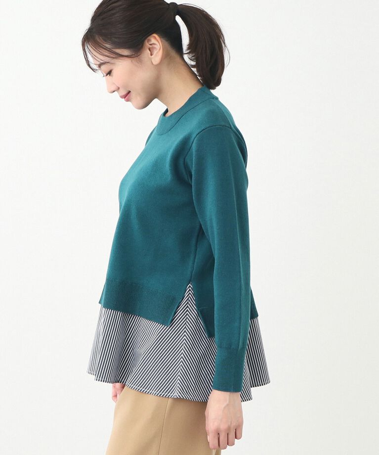 Reflect「【春SALE／E‐QUALITY】異素材ドッキングプルオーバー」|Tシャツ・カットソー|