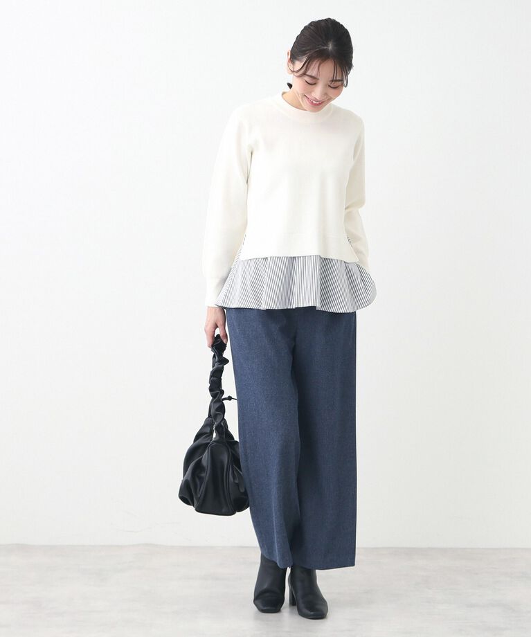 Reflect「【春SALE／E‐QUALITY】異素材ドッキングプルオーバー」|Tシャツ・カットソー|