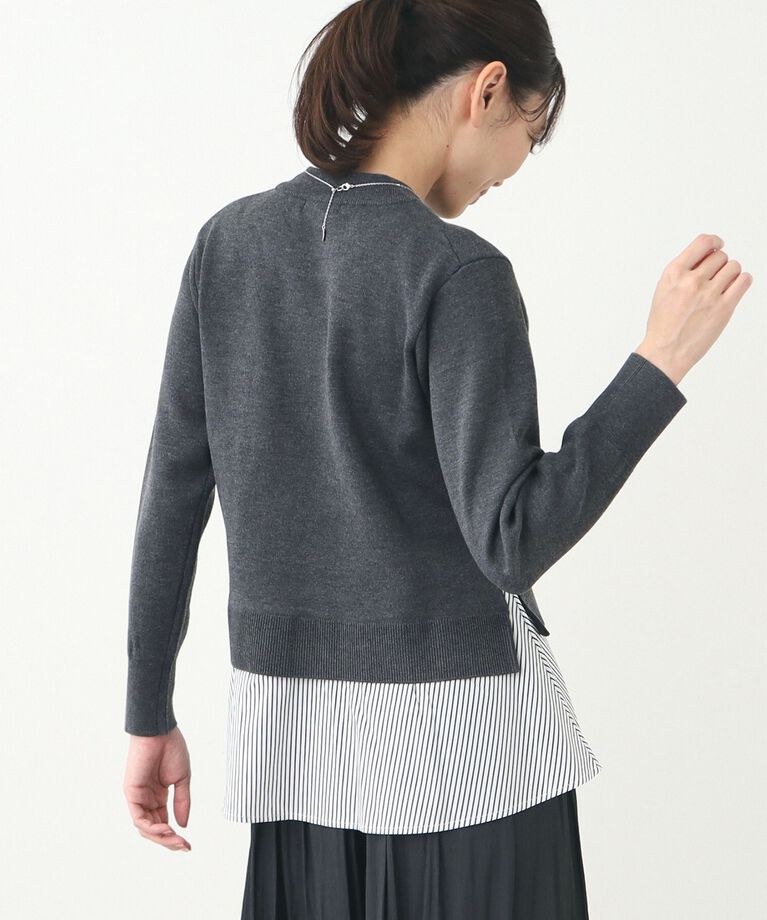 Reflect「【春SALE／E‐QUALITY】異素材ドッキングプルオーバー」|Tシャツ・カットソー|