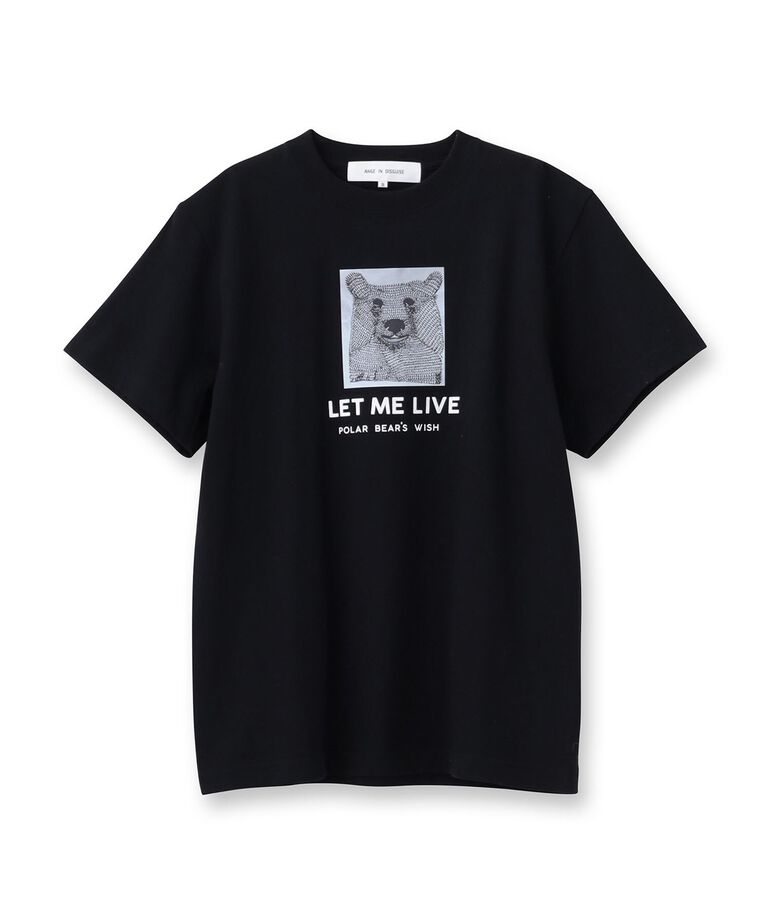 DRESSTERIOR「ANGE IN DISGUISE （アンジ イン ディスガイズ）【別注カラーあり】しろくまTシャツ」|Tシャツ・カットソー|ブラック(019)