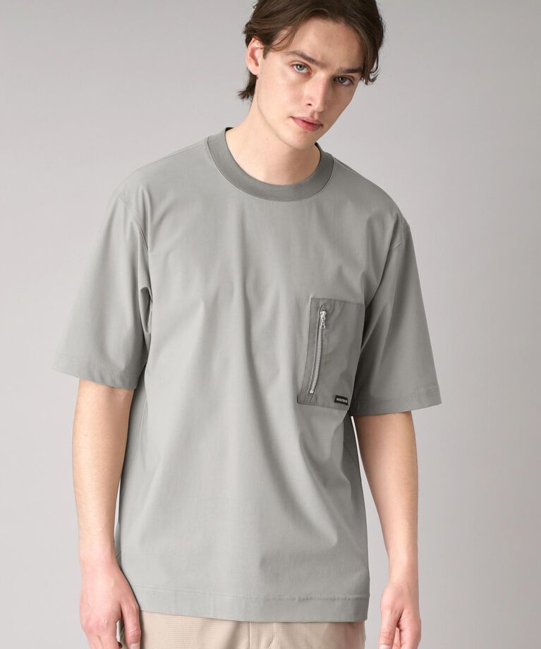 DRESSTERIOR「【接触冷感】ハイストレッチ トリコットポケットTシャツ」|Tシャツ・カットソー|