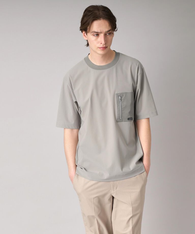 DRESSTERIOR「【接触冷感】ハイストレッチ トリコットポケットTシャツ」|Tシャツ・カットソー|