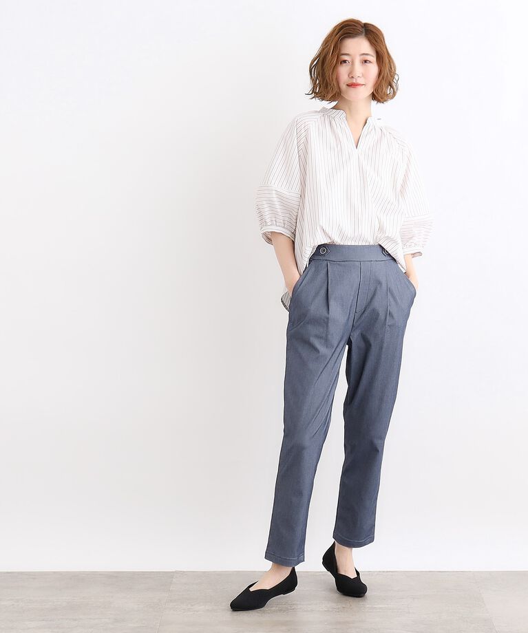 grove「＜接触冷感・多サイズ＞サマーハイパーストレッチテーパードパンツ」|その他|