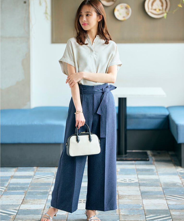 grove「デニムライクベルト付きワイドパンツ」|その他|