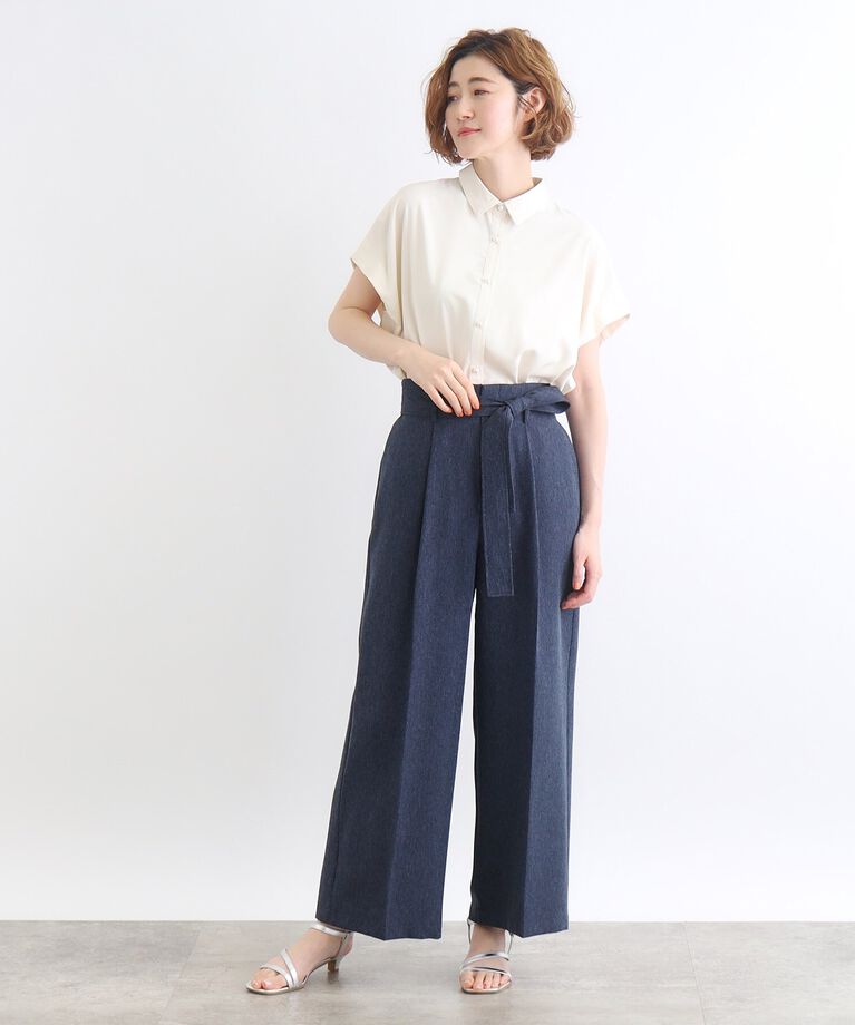grove「デニムライクベルト付きワイドパンツ」|その他|