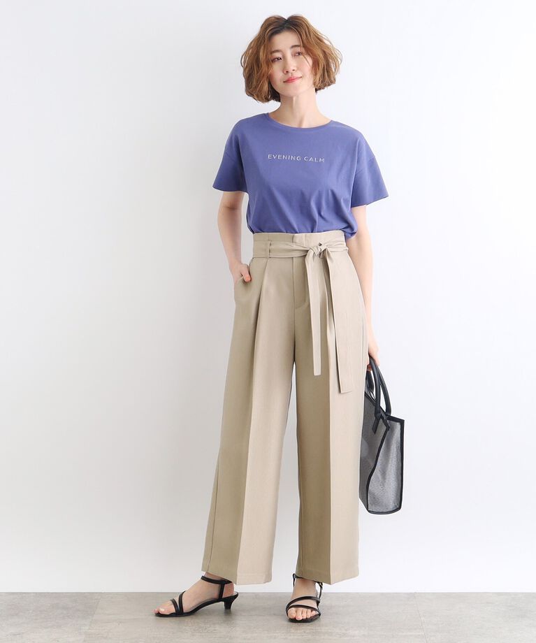 grove「デニムライクベルト付きワイドパンツ」|その他|