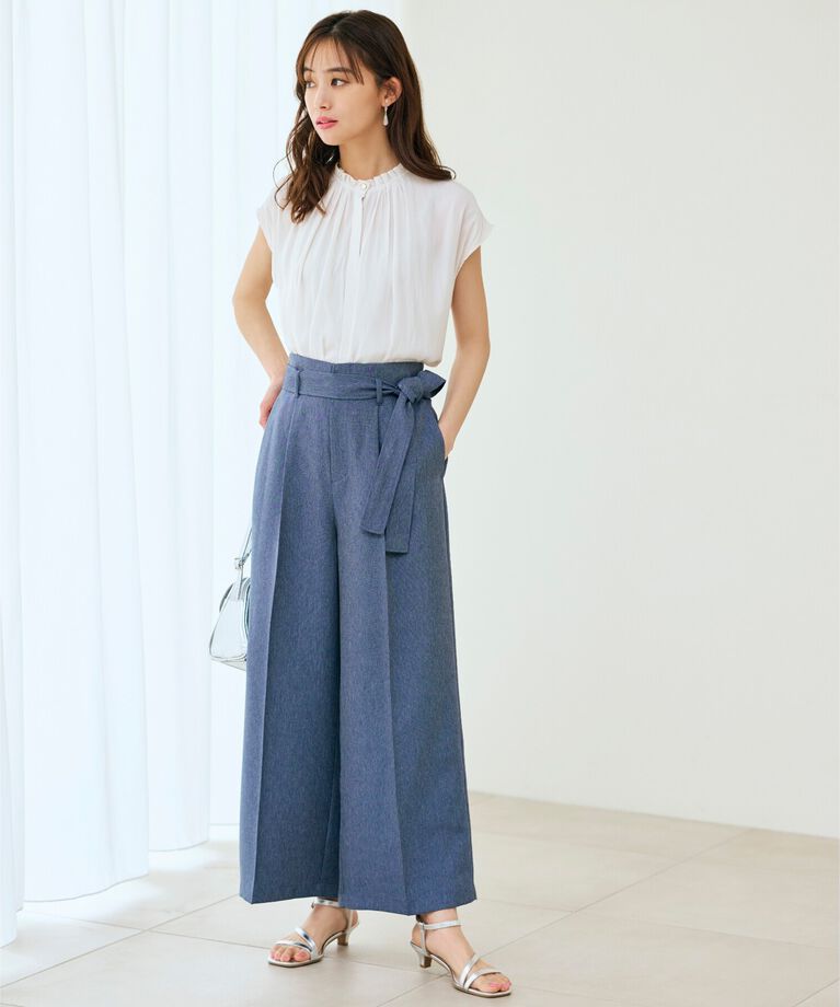 grove「デニムライクベルト付きワイドパンツ」|その他|