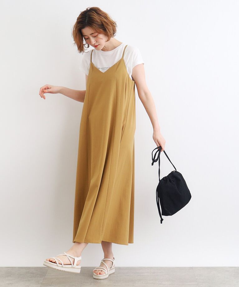grove「【雑誌掲載】キャミワンピース×ロゴTシャツSET」|ワンピース|