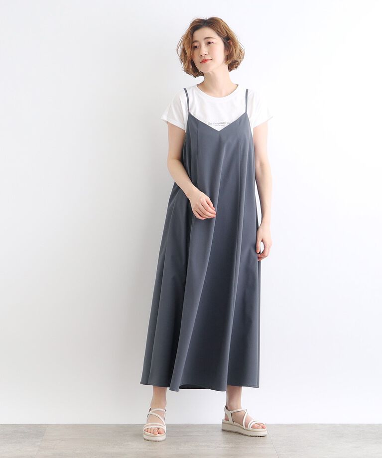 grove「【雑誌掲載】キャミワンピース×ロゴTシャツSET」|ワンピース|