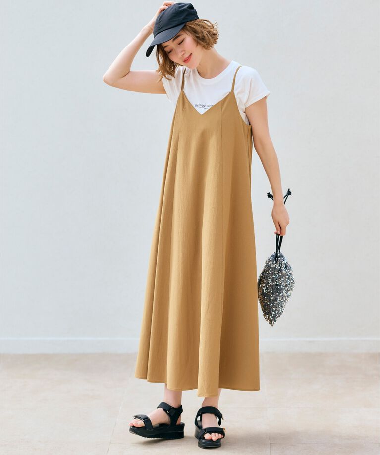 grove「【雑誌掲載】キャミワンピース×ロゴTシャツSET」|ワンピース|ﾏｽﾀｰﾄﾞ(034)