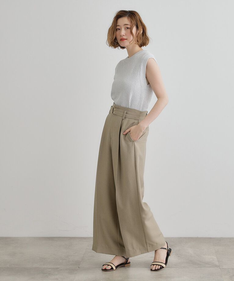 grove「デニムライクベルト付きワイドパンツ」|その他|