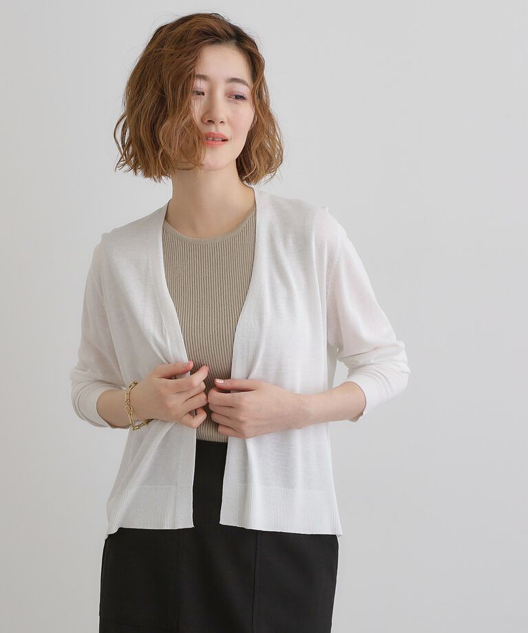 grove「【接触冷感/UVカットetc】夏に嬉しい機能付き！ベーシックショートカーディガン」|カーディガン|
