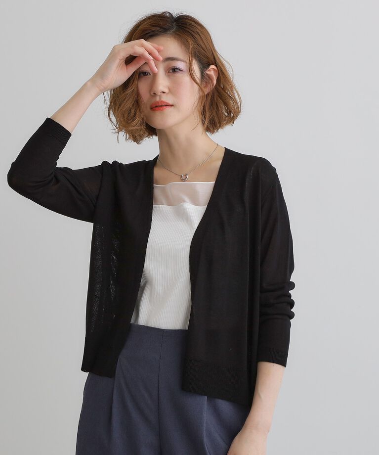 grove「【接触冷感/UVカットetc】夏に嬉しい機能付き！ベーシックショートカーディガン」|カーディガン|
