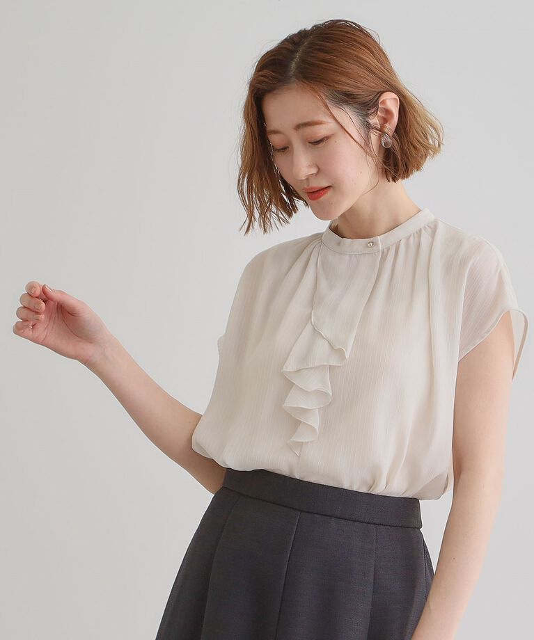 grove「フロントラッフルフリルブラウス」|シャツ・ブラウス|