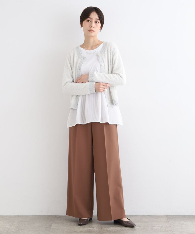 INDIVI「【トレンド】カールラメカーディガンニット」|カーディガン|