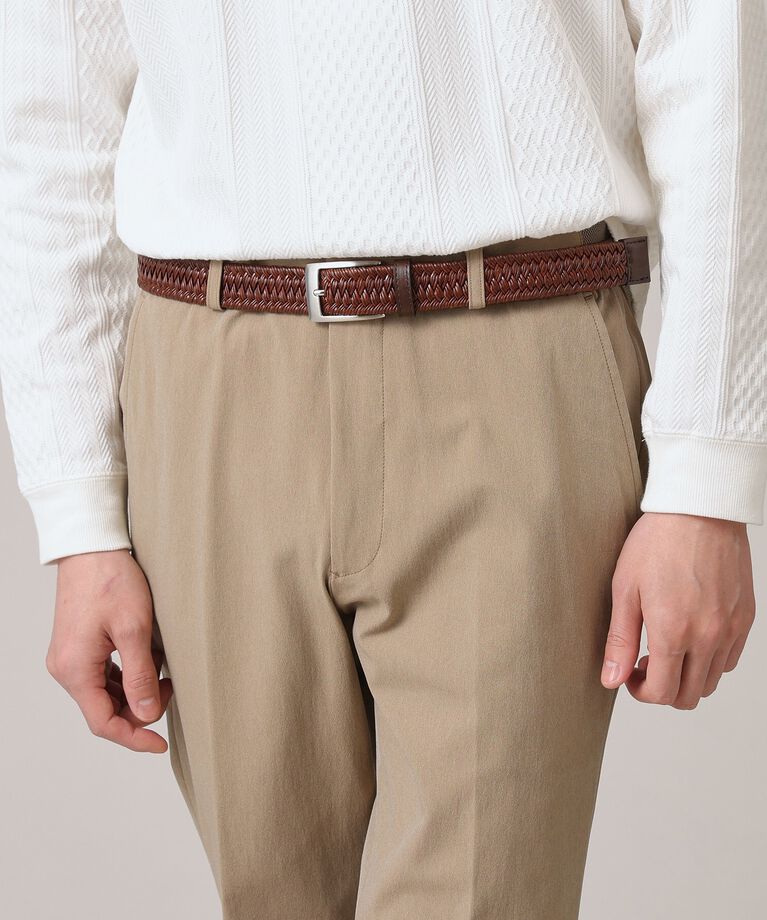 TAKEO KIKUCHI「【Made in JAPAN】リサイクルレザー ゴムメッシュベルト」|ベルト|