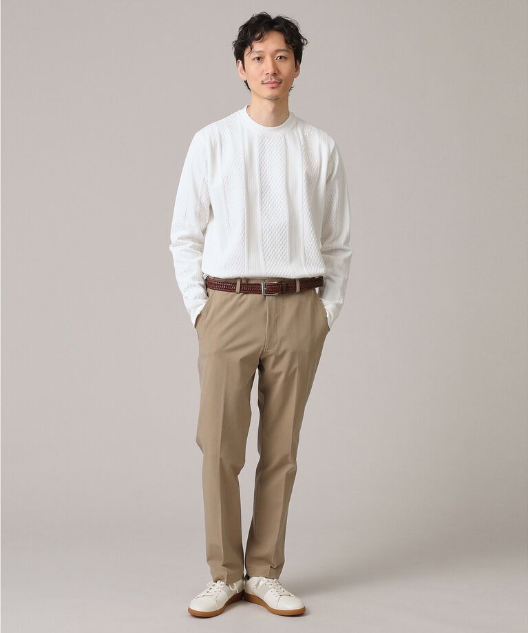 TAKEO KIKUCHI「【Made in JAPAN】リサイクルレザー ゴムメッシュベルト」|ベルト|
