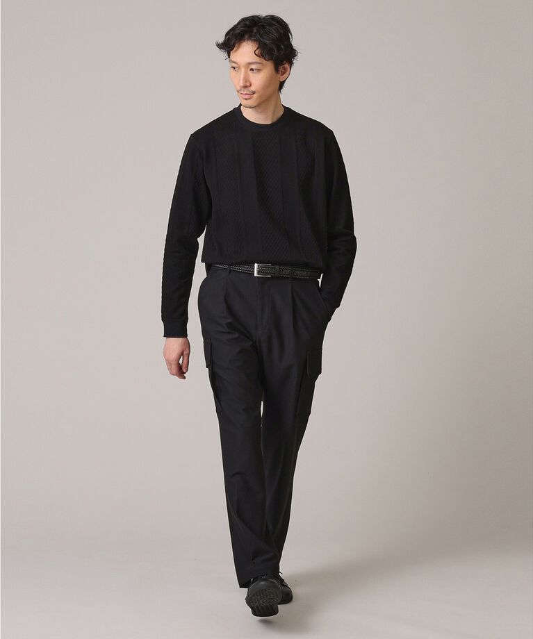 TAKEO KIKUCHI「【Made in JAPAN】リサイクルレザー ゴムメッシュベルト」|ベルト|