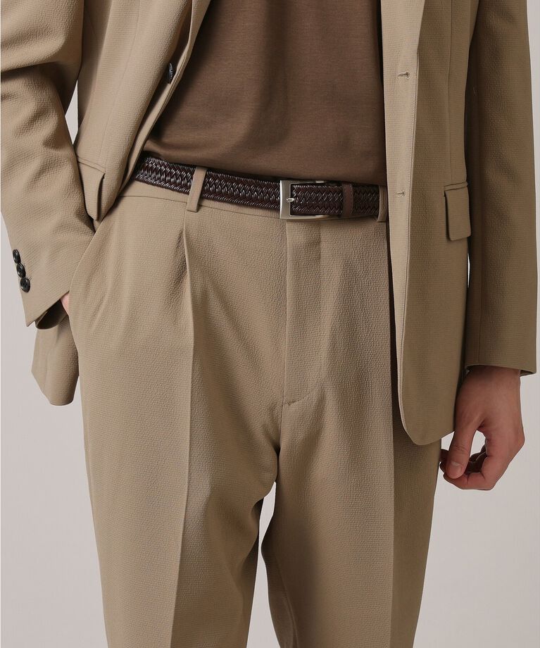TAKEO KIKUCHI「【Made in JAPAN】リサイクルレザー ゴムメッシュベルト」|ベルト|