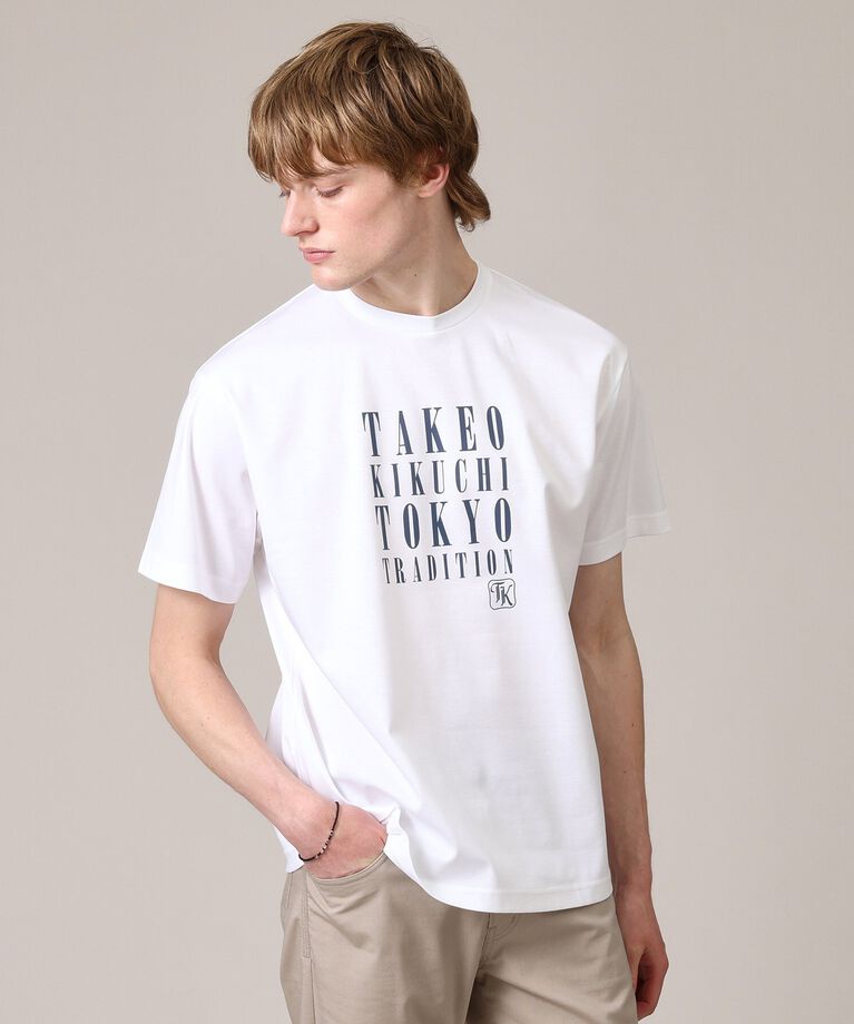 TAKEO KIKUCHI「【プリントT／日本製】メッセージ プリント Tシャツ」|Tシャツ・カットソー|