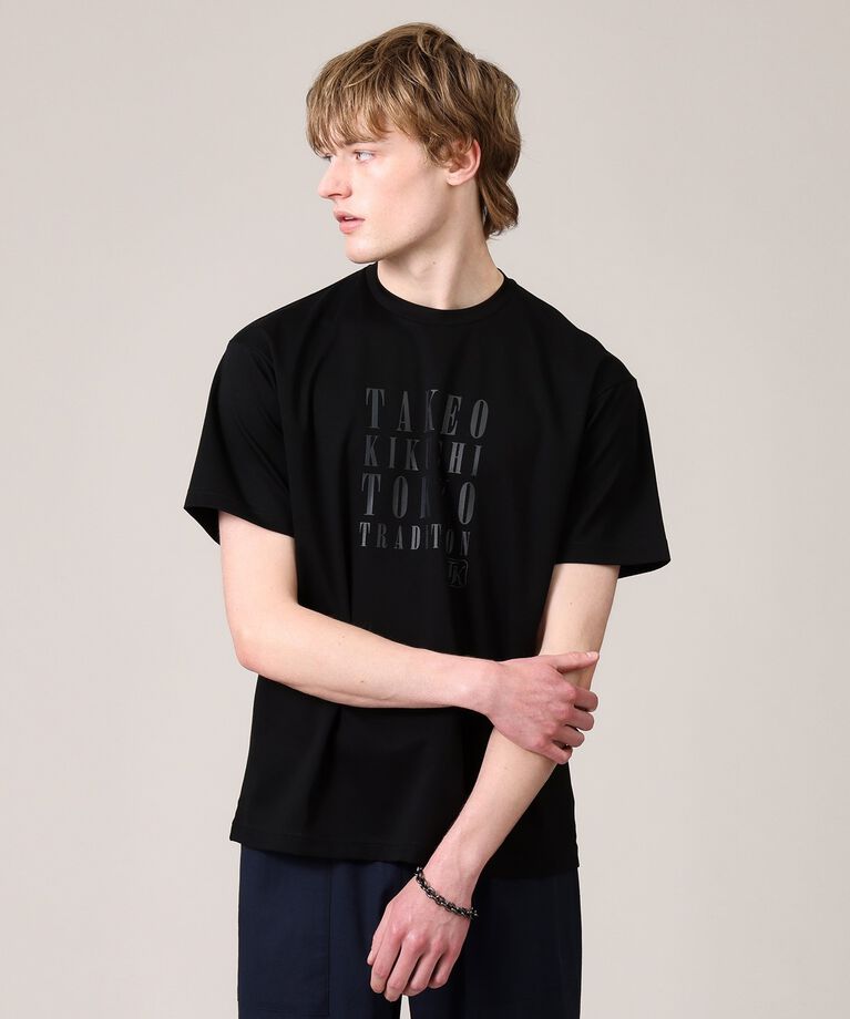 TAKEO KIKUCHI「【プリントT／日本製】メッセージ プリント Tシャツ」|Tシャツ・カットソー|ﾌﾞﾗｯｸ(019)