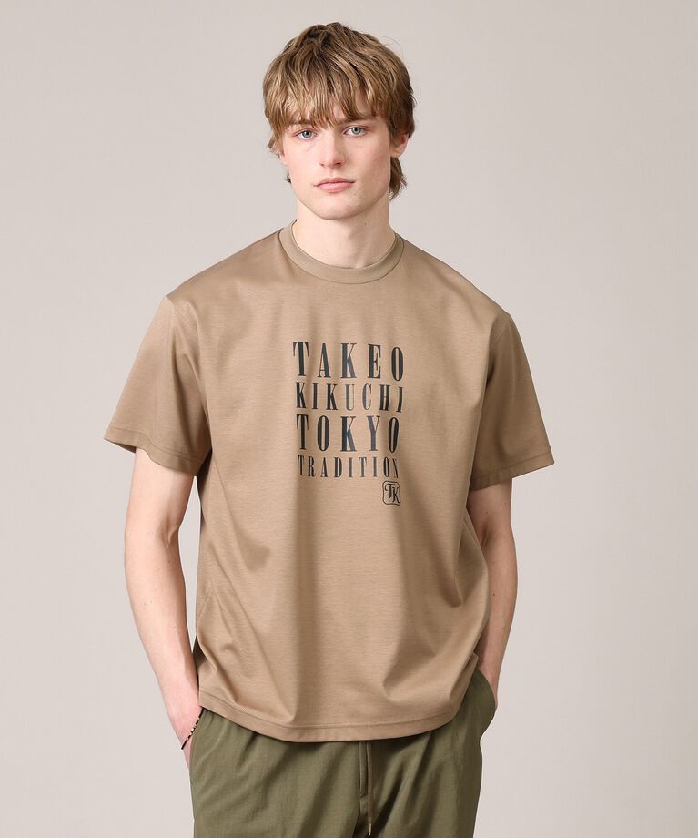 TAKEO KIKUCHI「【プリントT／日本製】メッセージ プリント Tシャツ」|Tシャツ・カットソー|ﾍﾞｰｼﾞｭ(052)