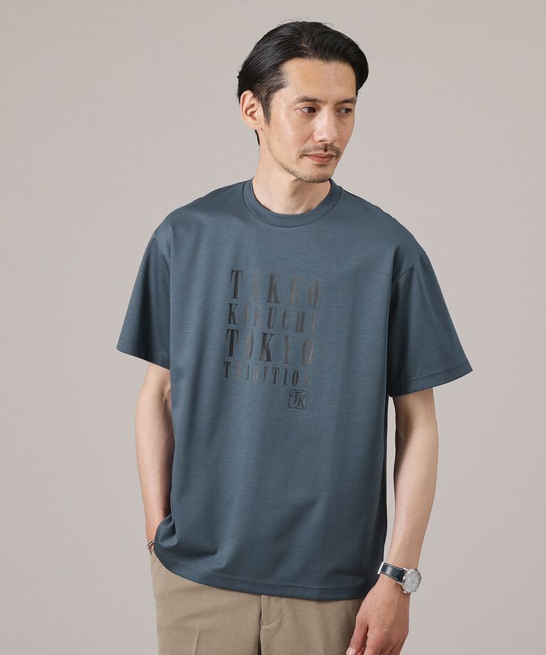 TAKEO KIKUCHI「【プリントT／日本製】メッセージ プリント Tシャツ」|Tシャツ・カットソー|ﾌﾞﾙｰ(093)