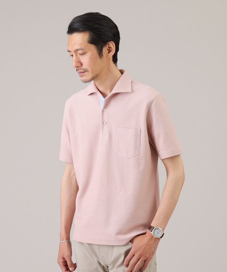 TAKEO KIKUCHI「【抗菌防臭／5サイズ展開】ハニカムメランジ ポロシャツ」|ポロシャツ|