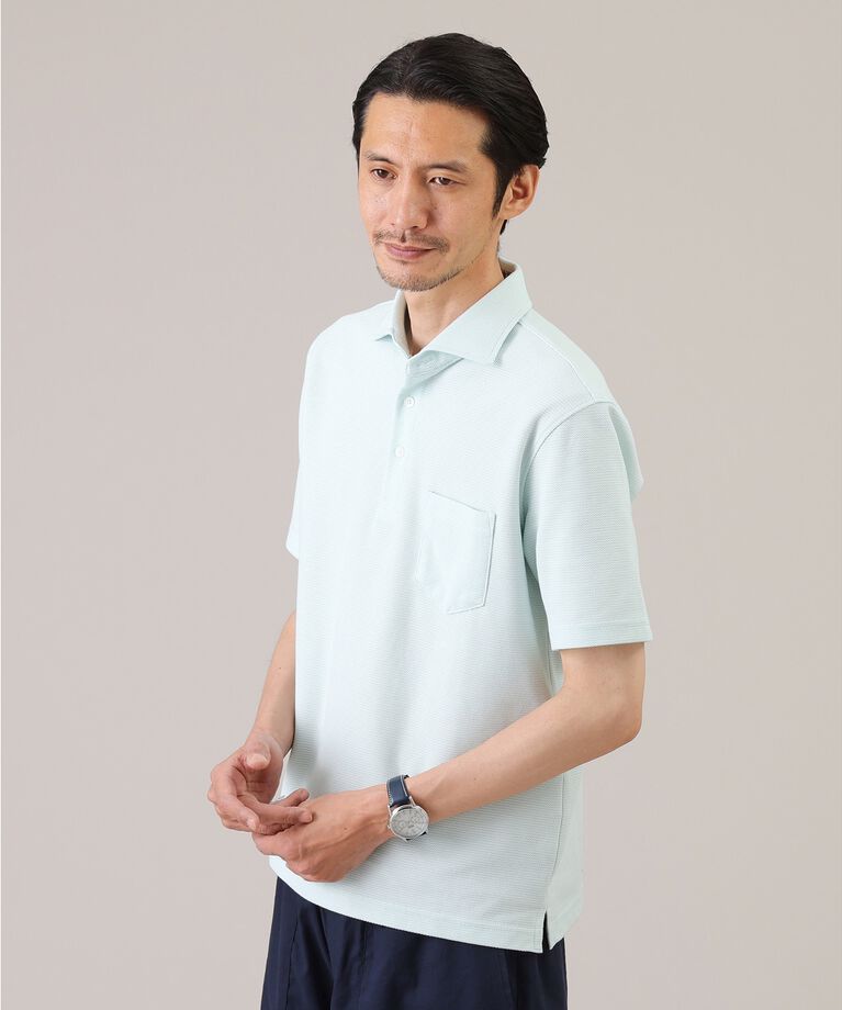 TAKEO KIKUCHI「【抗菌防臭／5サイズ展開】ハニカムメランジ ポロシャツ」|ポロシャツ|