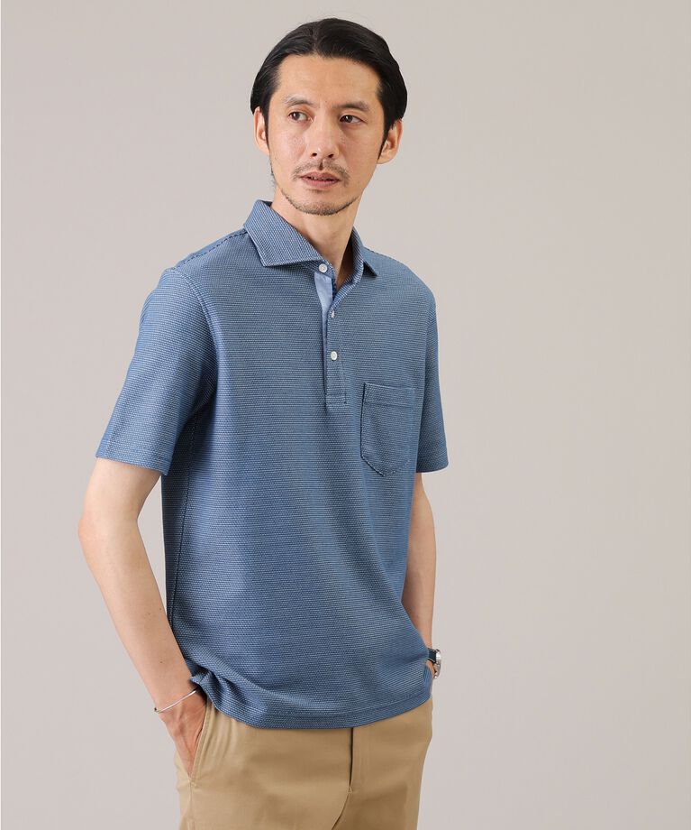 TAKEO KIKUCHI「【抗菌防臭／5サイズ展開】ハニカムメランジ ポロシャツ」|ポロシャツ|