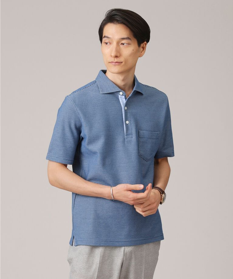 TAKEO KIKUCHI「【抗菌防臭／5サイズ展開】ハニカムメランジ ポロシャツ」|ポロシャツ|