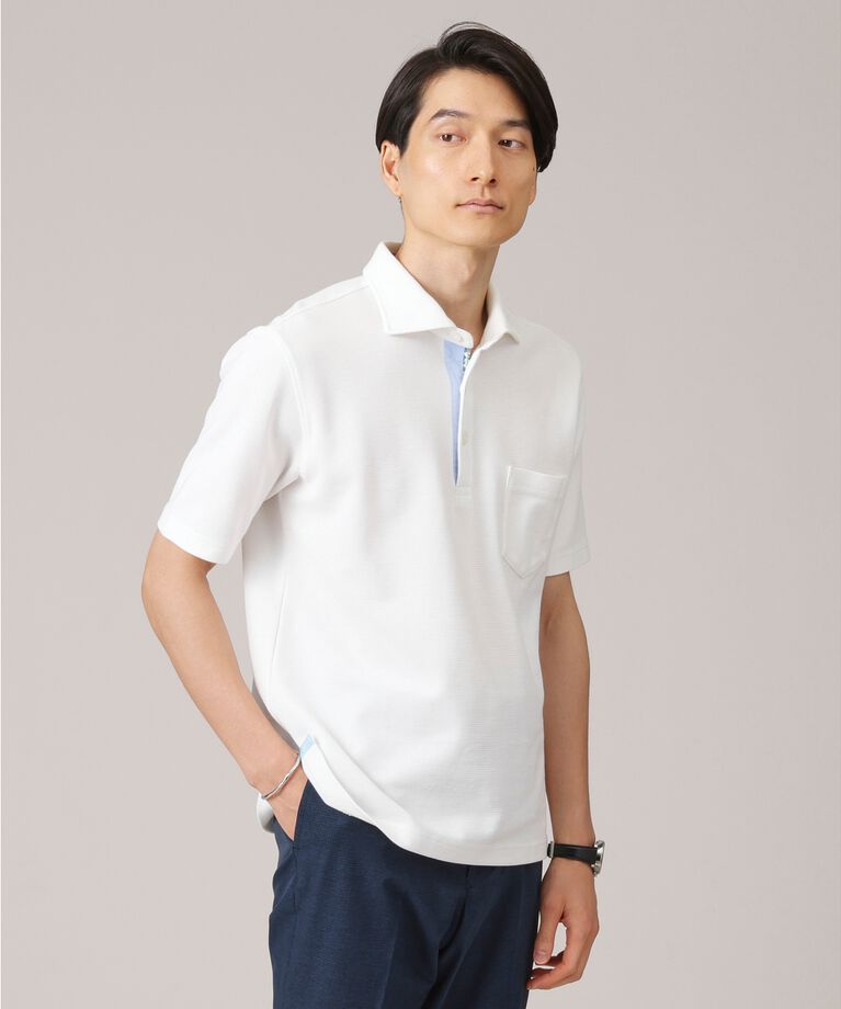 TAKEO KIKUCHI「【抗菌防臭／5サイズ展開】ハニカムメランジ ポロシャツ」|ポロシャツ|