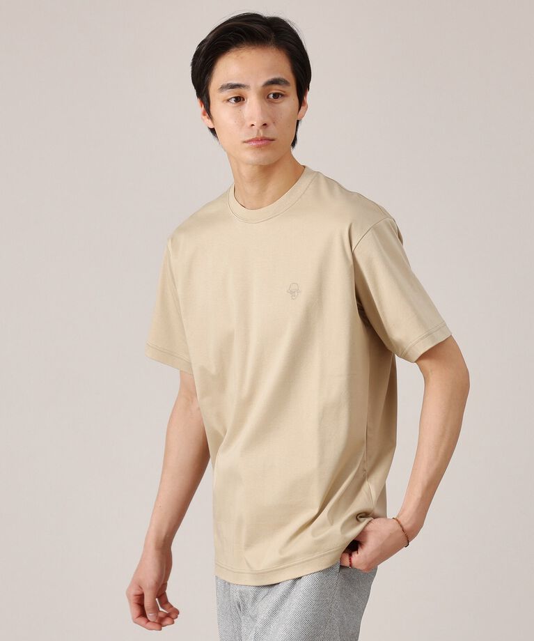 TAKEO KIKUCHI「ワンポイント カラー刺繍 Tシャツ」|Tシャツ・カットソー|ピンクベージュ(05