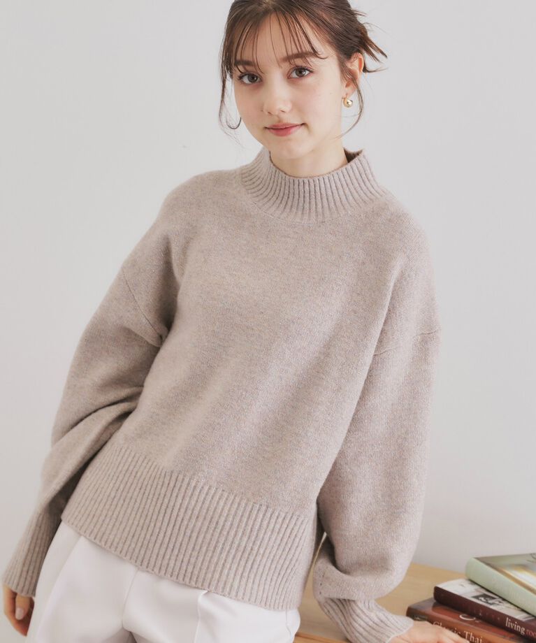 index「《5color/S-LLsize》ミックスカラーラメハイネックニット【洗濯機洗い可】」|ニット・セーター|ﾗｲﾄﾋﾟﾝｸ(670)