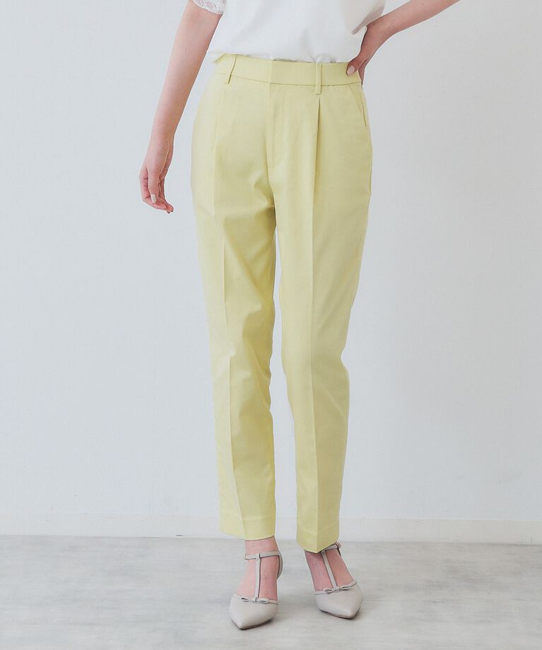 index「《6color/XS-LLsize》コンパクトストレッチテーパードパンツ【洗濯機洗い可/吸水速乾/透」|その他|ライトイエロー(03