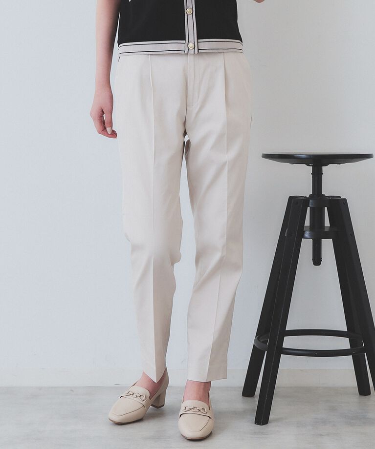 index「《6color/XS-LLsize》コンパクトストレッチテーパードパンツ【洗濯機洗い可/吸水速乾/透」|その他|グレージュ(050)