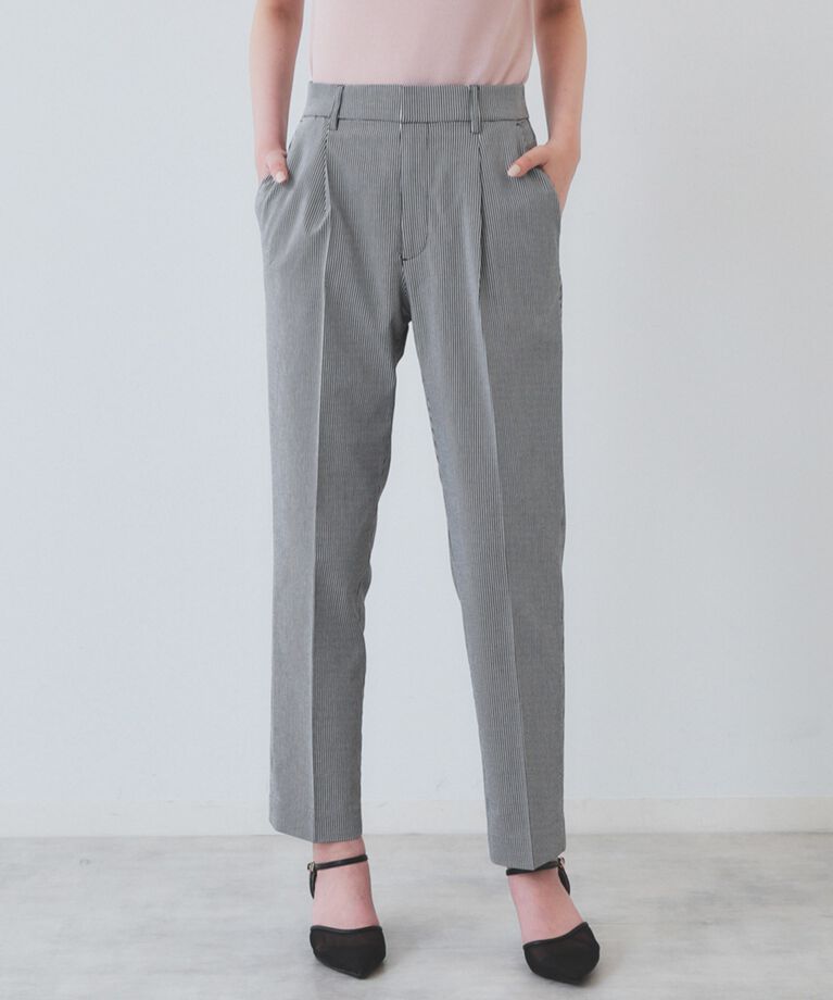 index「《6color/XS-LLsize》コンパクトストレッチテーパードパンツ【洗濯機洗い可/吸水速乾/透」|その他|ブラック(219)