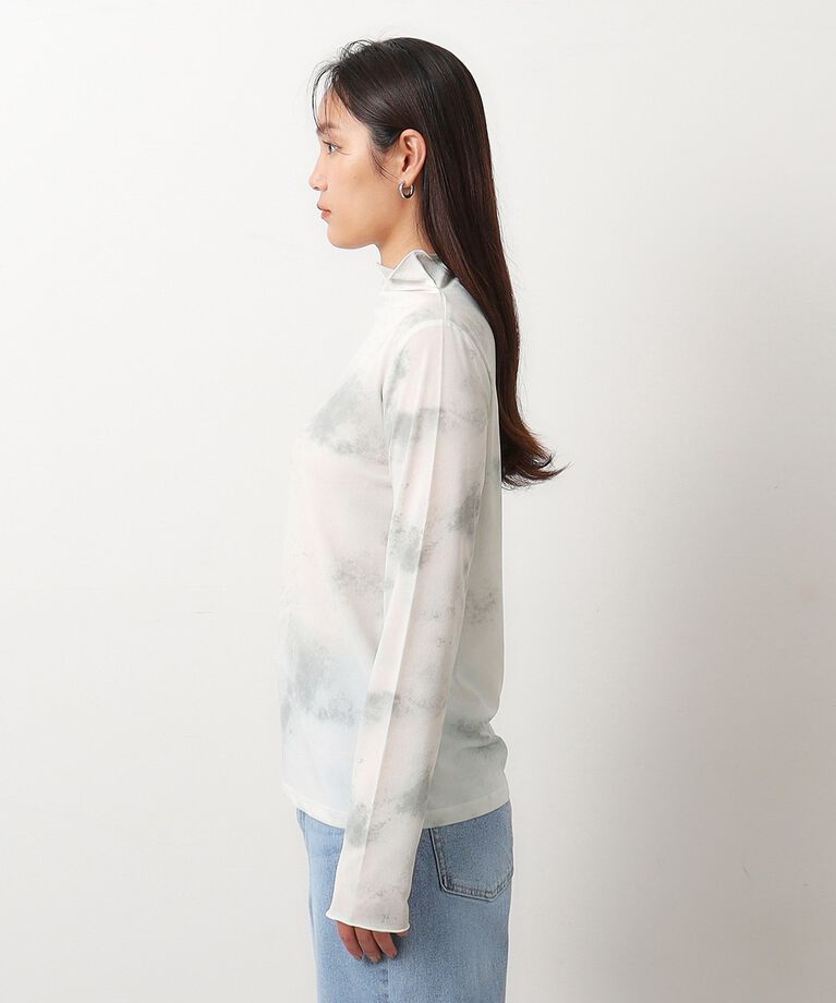 OPAQUE.CLIP「シアープリントメロウトップス【ストレッチ/洗濯機洗い可】」|Tシャツ・カットソー|