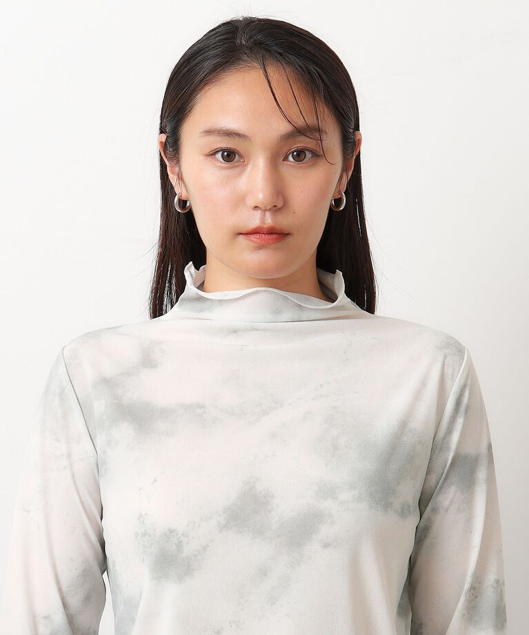 OPAQUE.CLIP「シアープリントメロウトップス【ストレッチ/洗濯機洗い可】」|Tシャツ・カットソー|